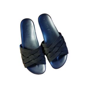 Rothy's The Slide Night Sky Black Navy Blue Slides Sandal Women's Size 7.5 comfy
